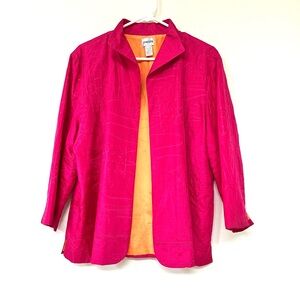 Fancy Chicos Silk Embroidered Lined Narcisa Jacket ~ Pink & Orange ~ Size 3